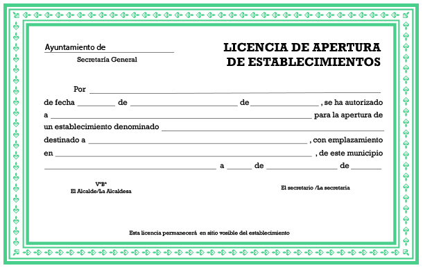 Licencia de apertura de establecimientos